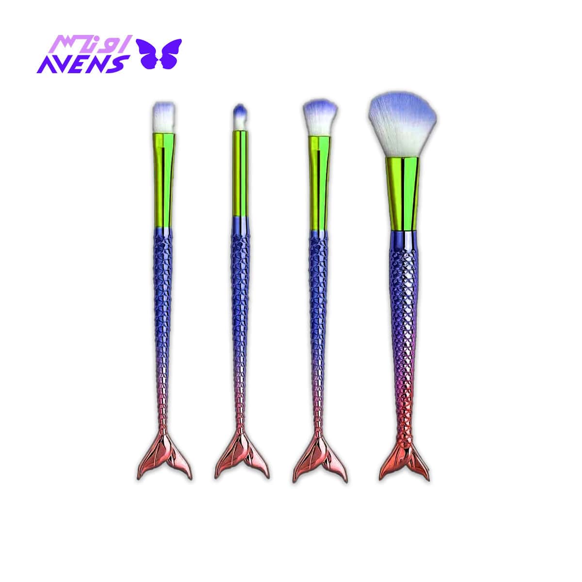 براش ماهی 4 تکه |فروش عمده ست براش | فروش عمده ابزار آرایشی | براش پودر بیک | براش کرم پودر | براش فانتزی